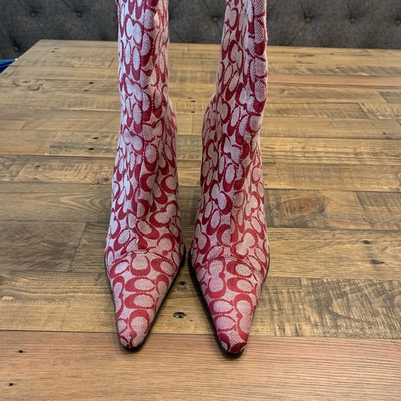 Authentic mid calf pointed toe coach boots - Picture 2 of 5